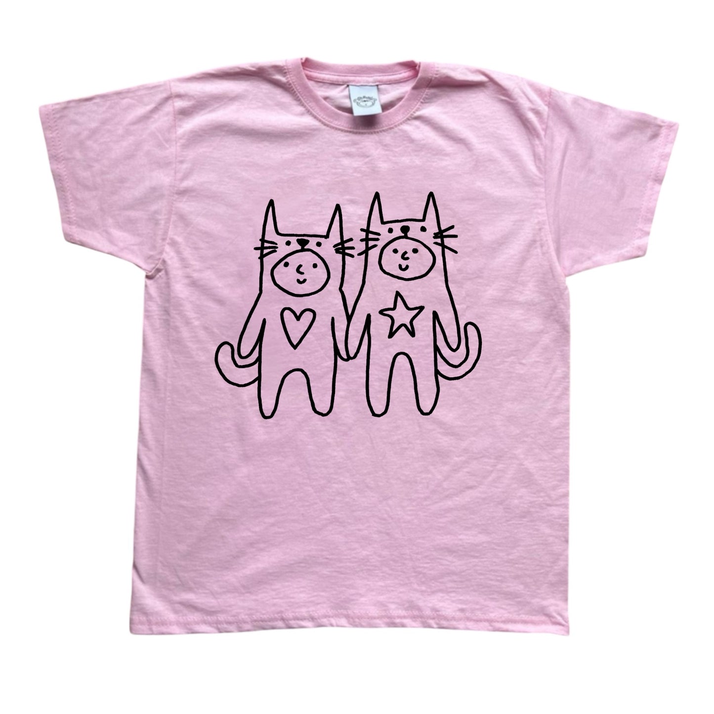 2 critters in love pink tee