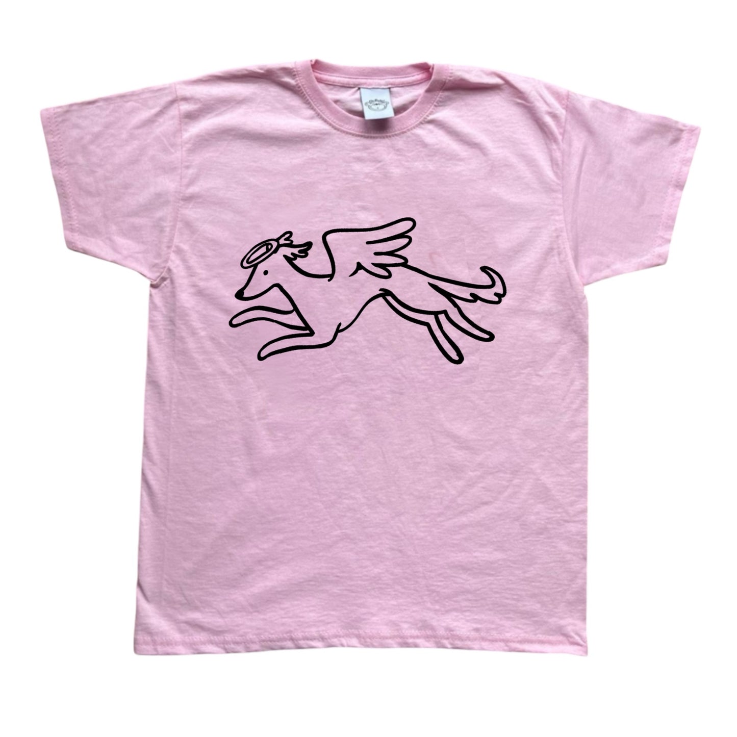 Heavenly hound pink tee