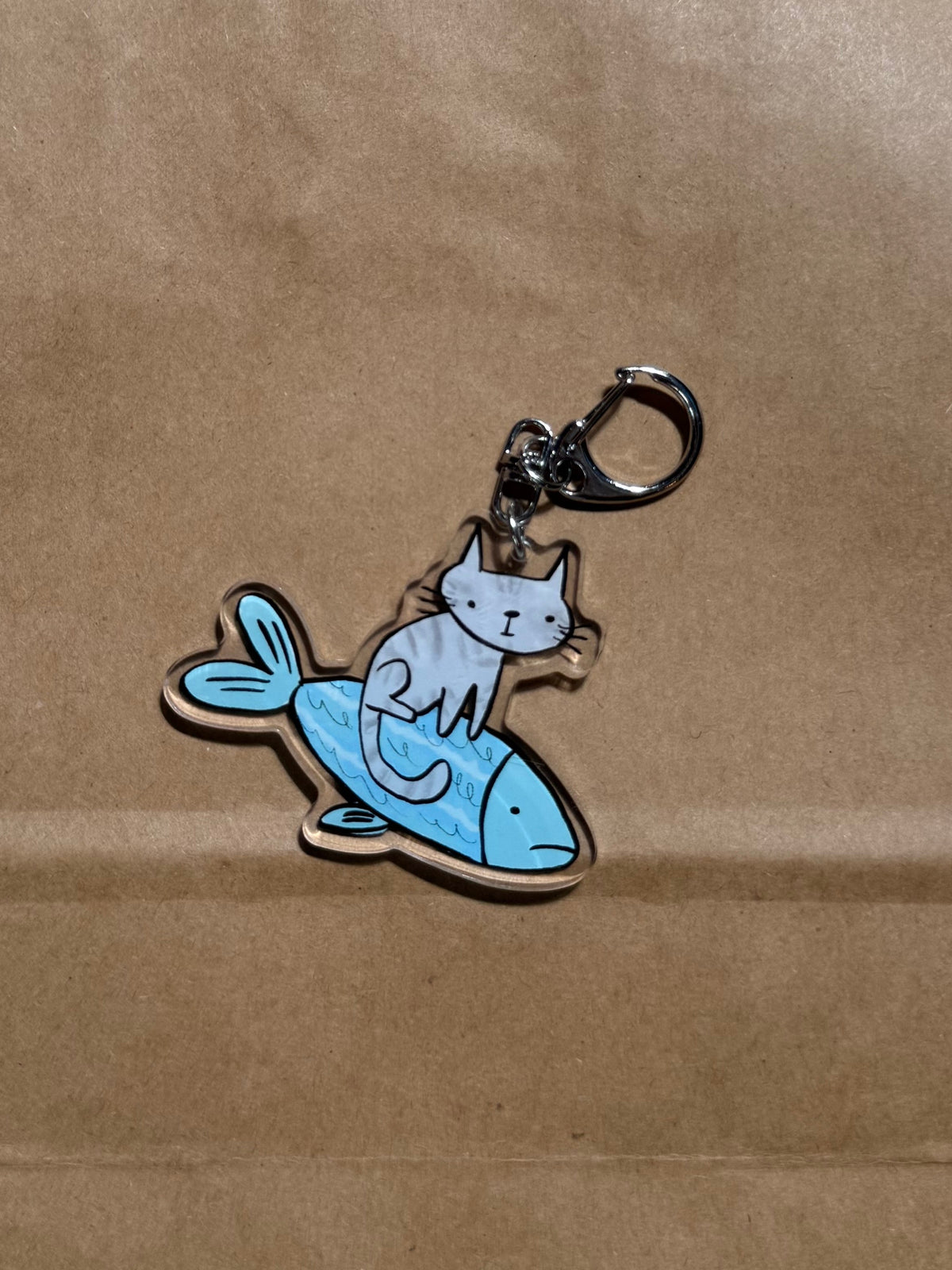 Fish rider keyring