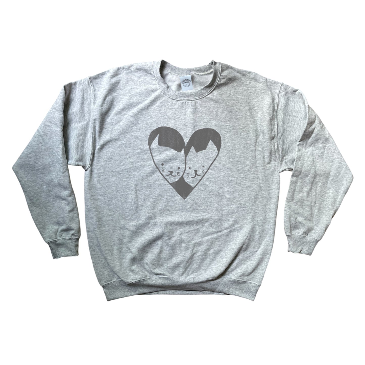 2 cats in love grey Sweatshirt