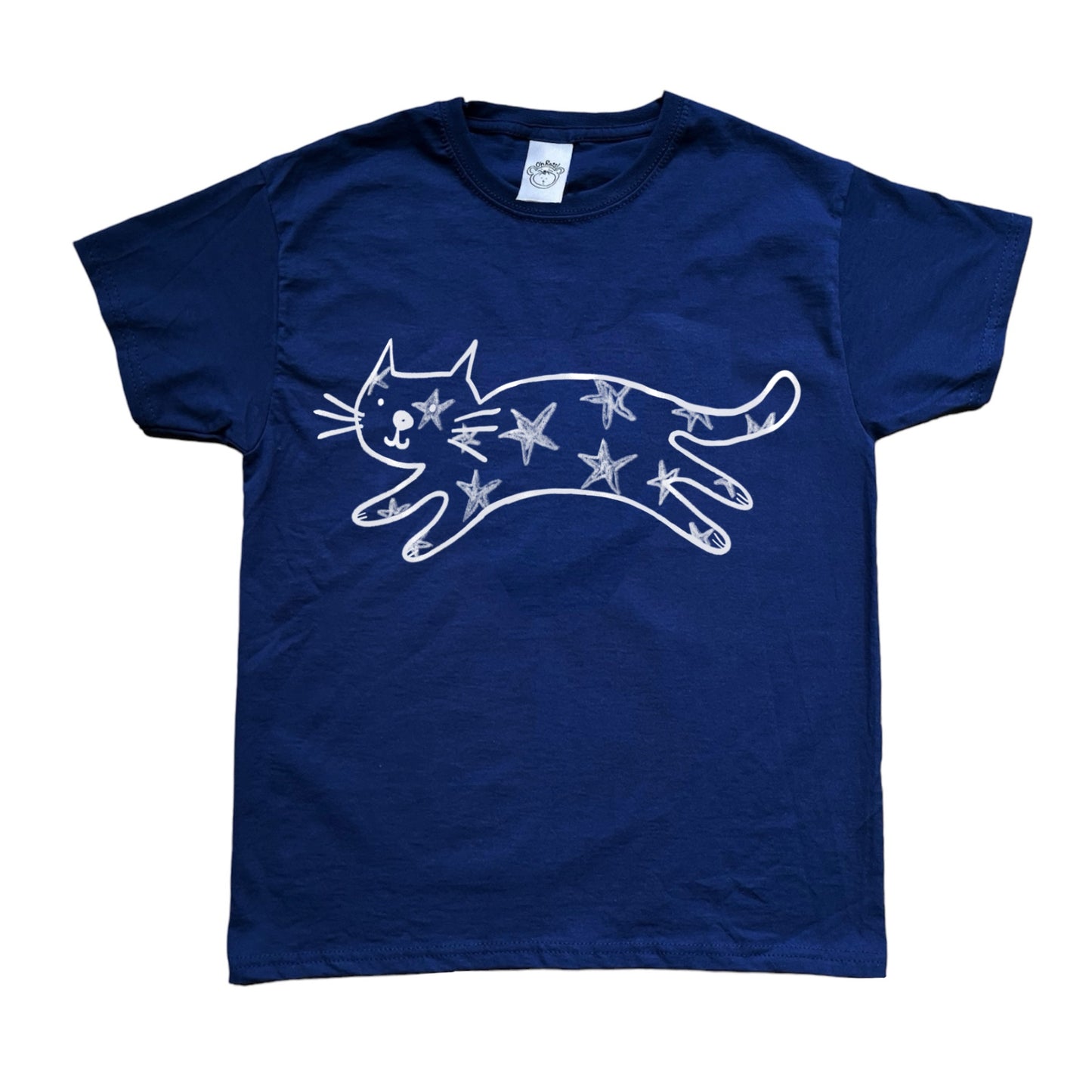 Starry cat navy tee