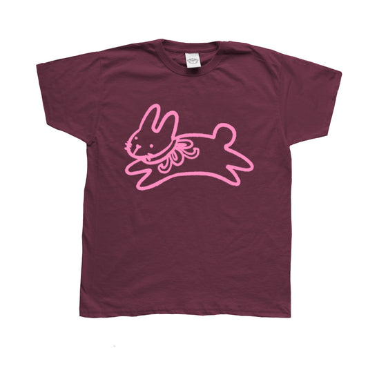 Bow bunny burgundy tee