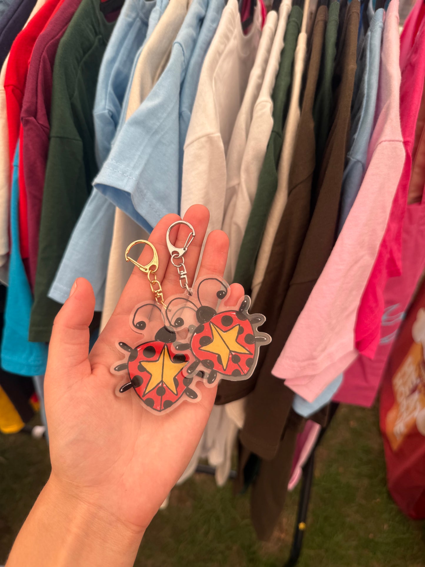 Star Lady bird keyring