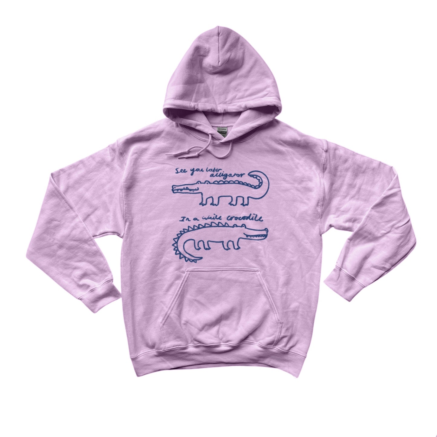 See you later alligator, in a while crocodile pink hoodie