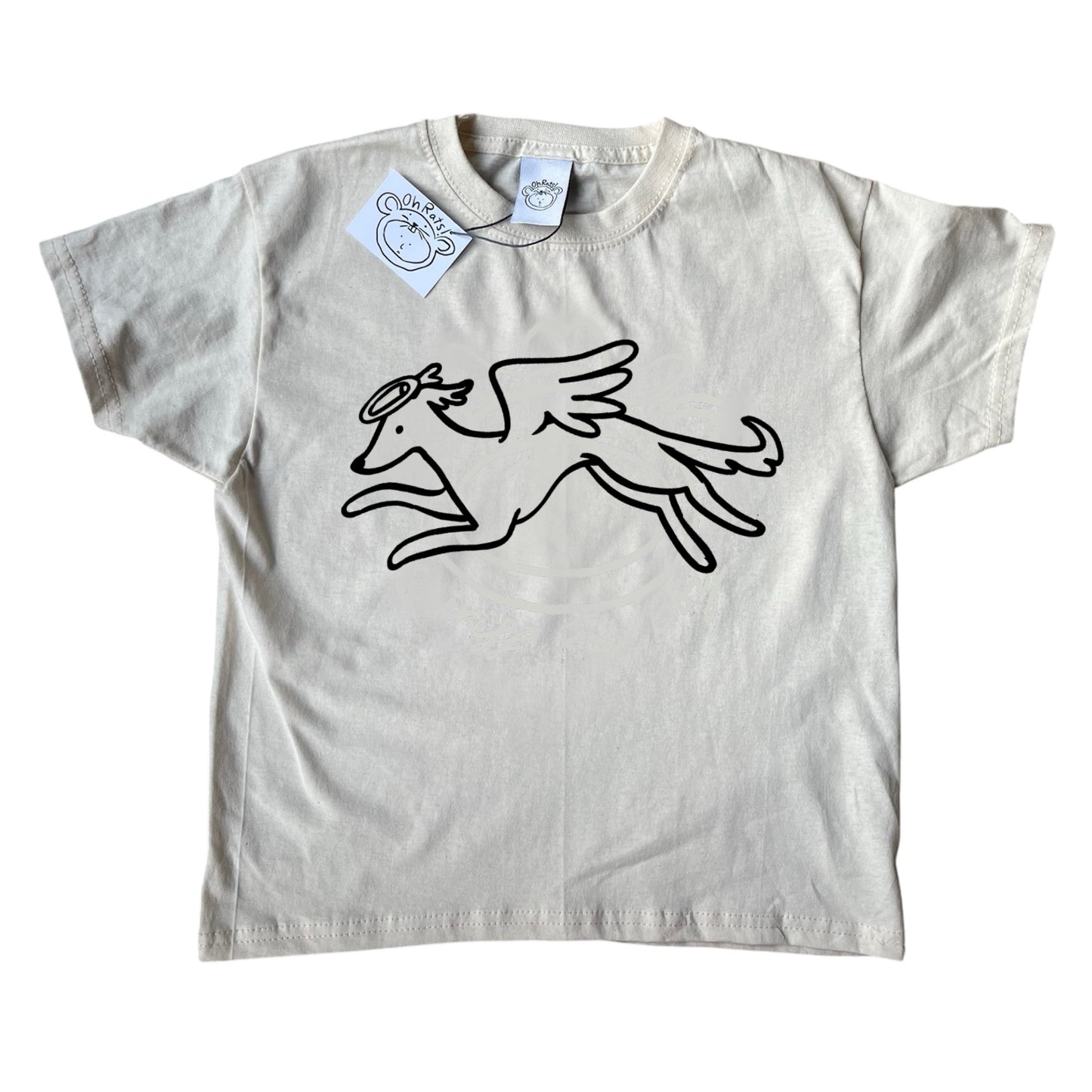 Heavenly hound beige tee