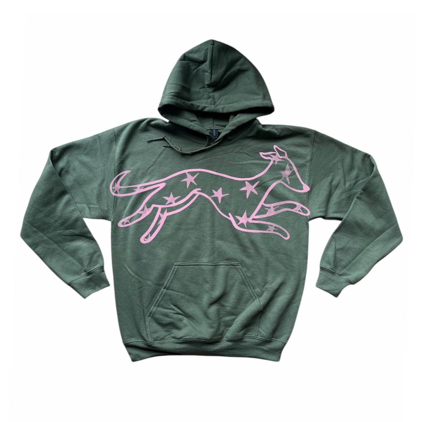 MEGA star dog khaki hoodie