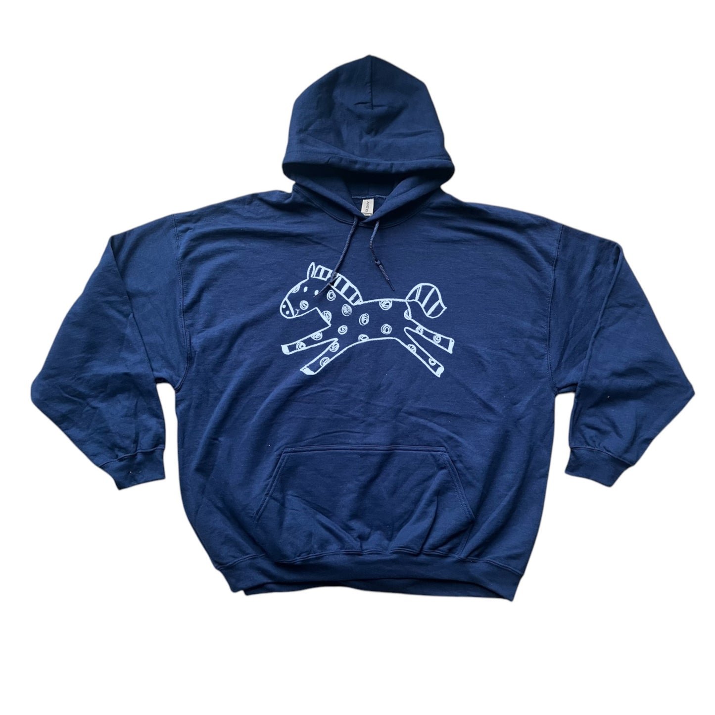 Polka dot horse navy hoodie