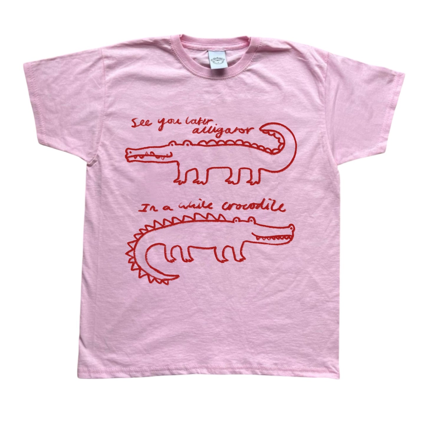 See you later alligator pink tee
