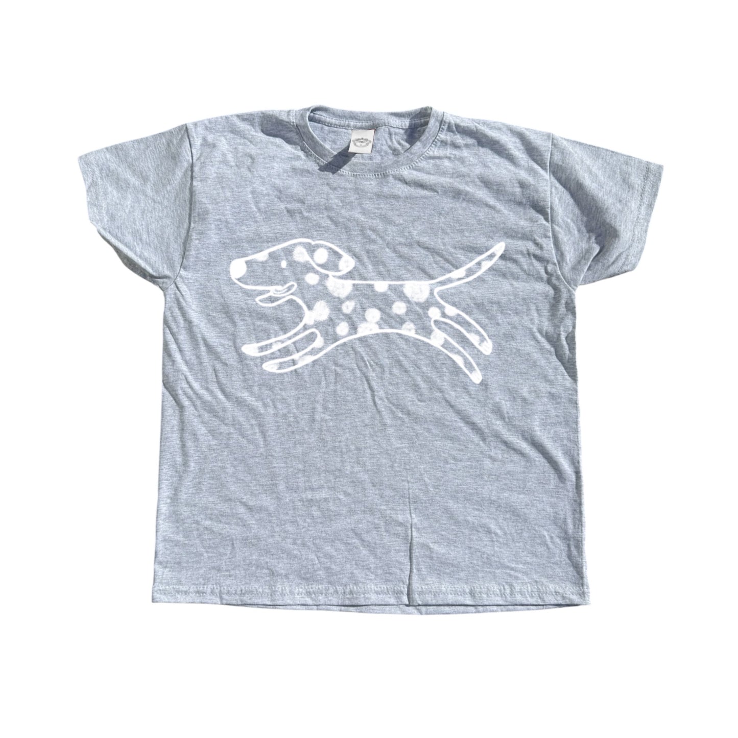 Polka dot Dalmatian grey tee