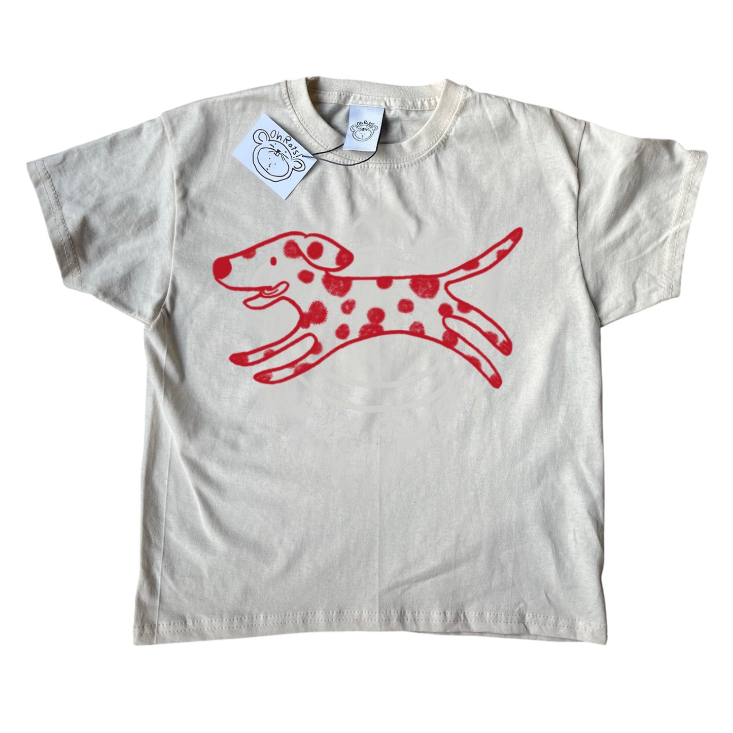 Polka dot beige Dalmatian tee