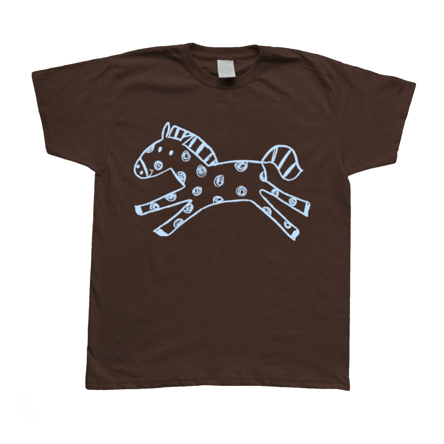 Polka dot horse brown tee