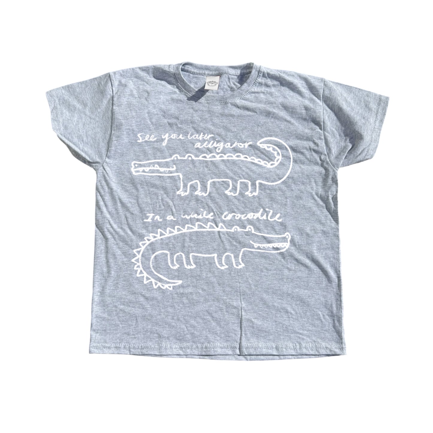See you later alligator grey tee