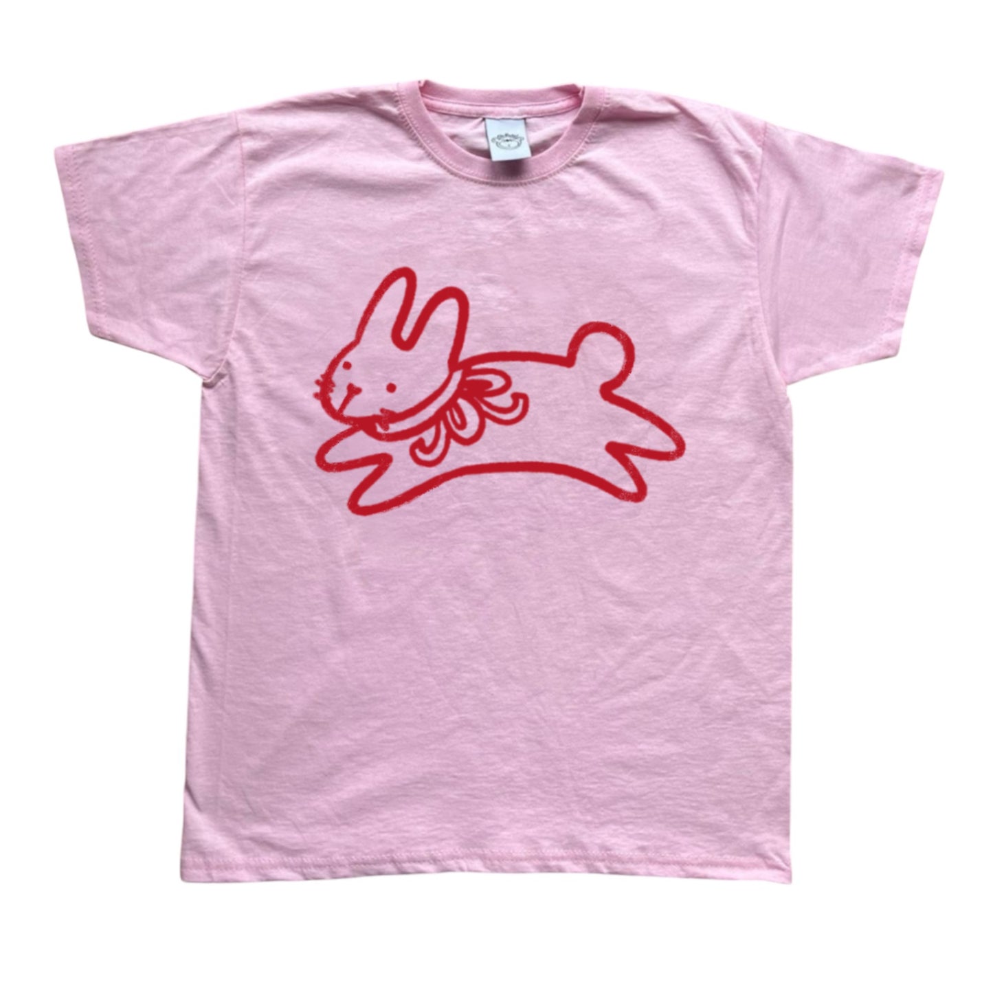 Bow bunny pink tee