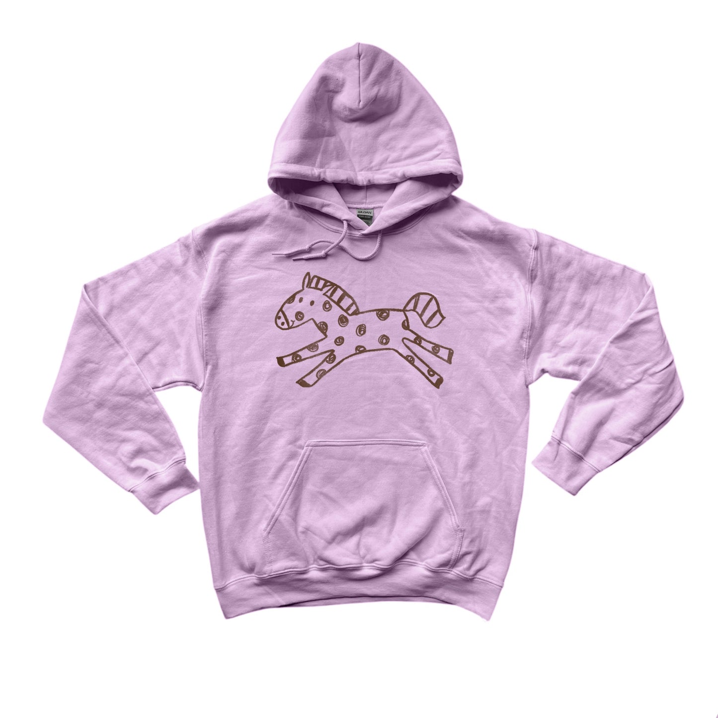 Polka dot horse pink hoodie