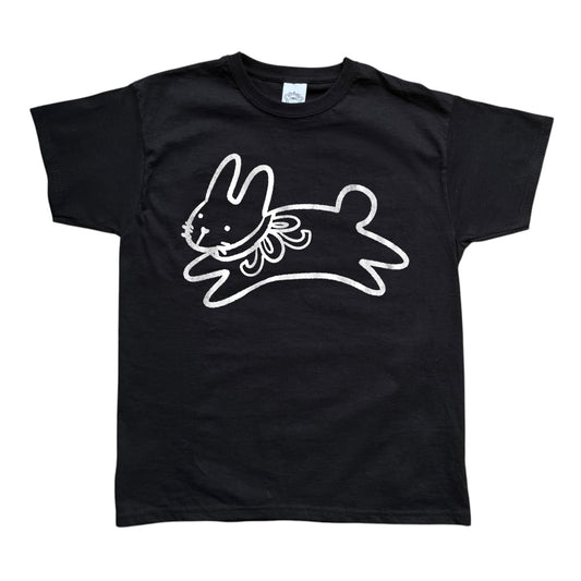 Bow bunny black tee