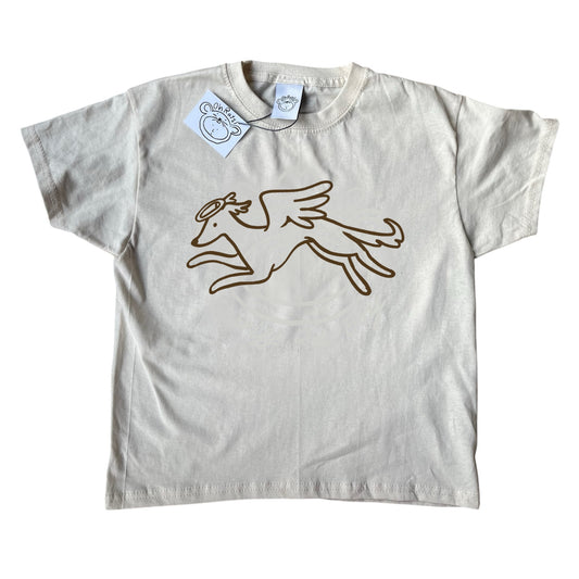 Heavenly hound beige tee