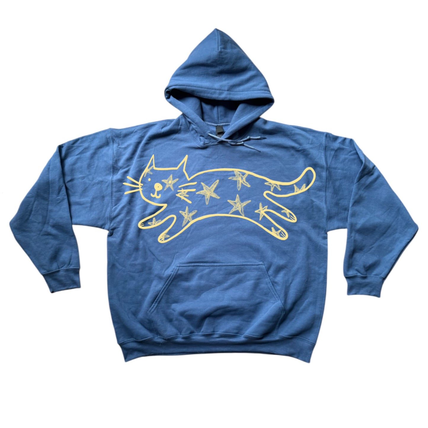 Mega Star Cat indigo hoodie