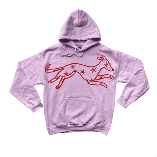 MEGA star dog pink hoodie