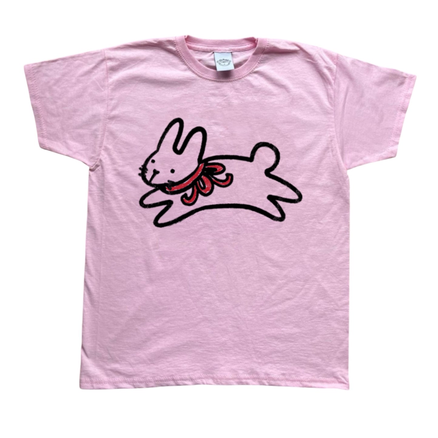 Bow bunny pink tee