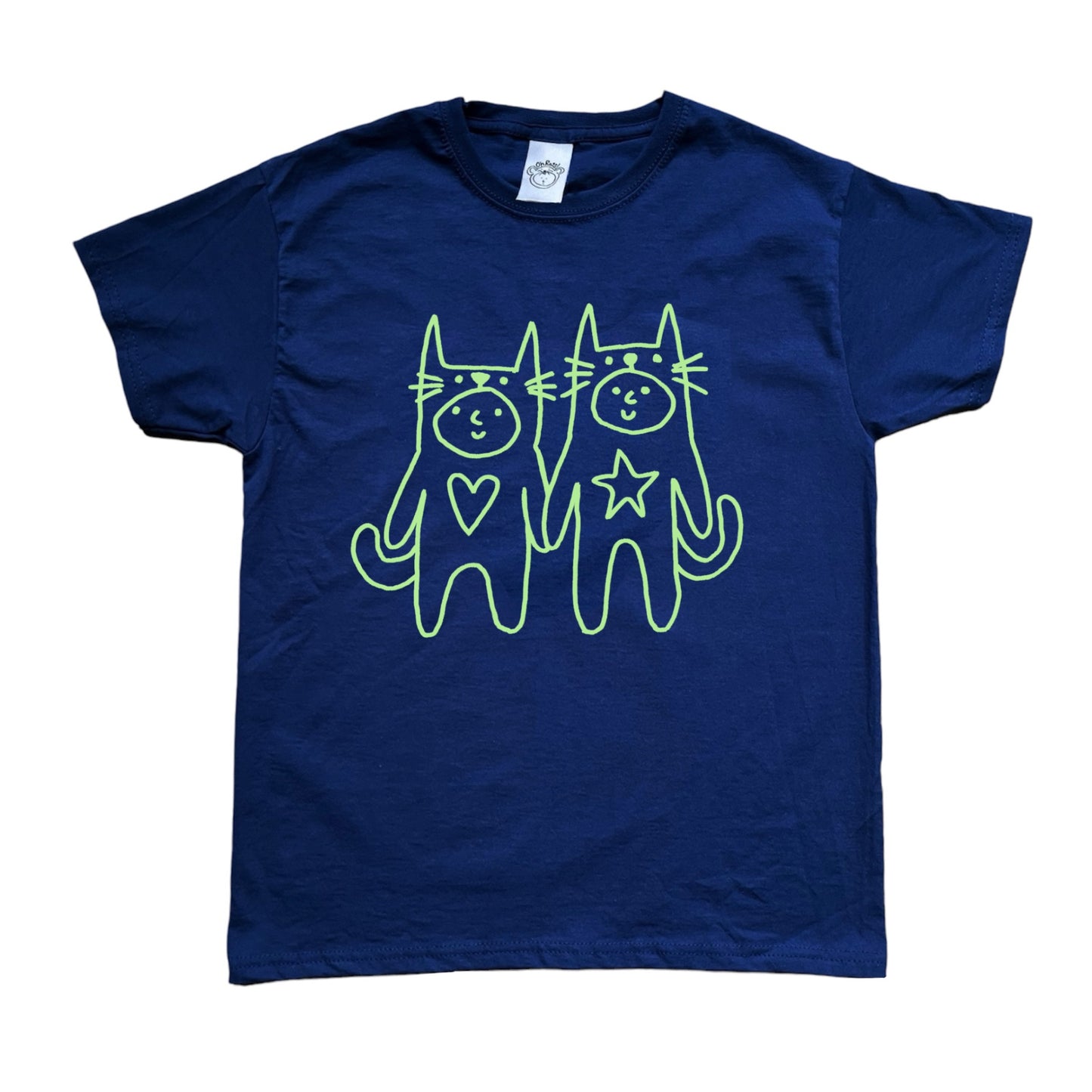 2 critters in love navy tee