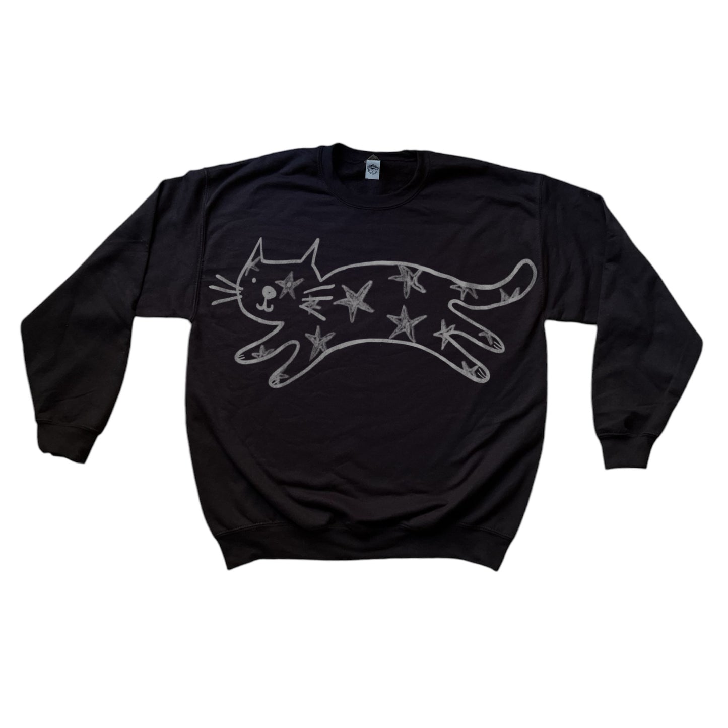 Mega Star Cat black sweatshirt