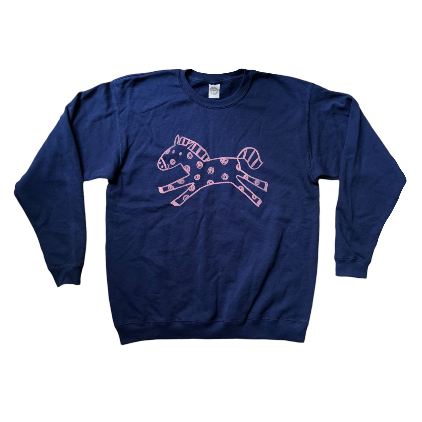 Polka dot horse navy sweatshirt