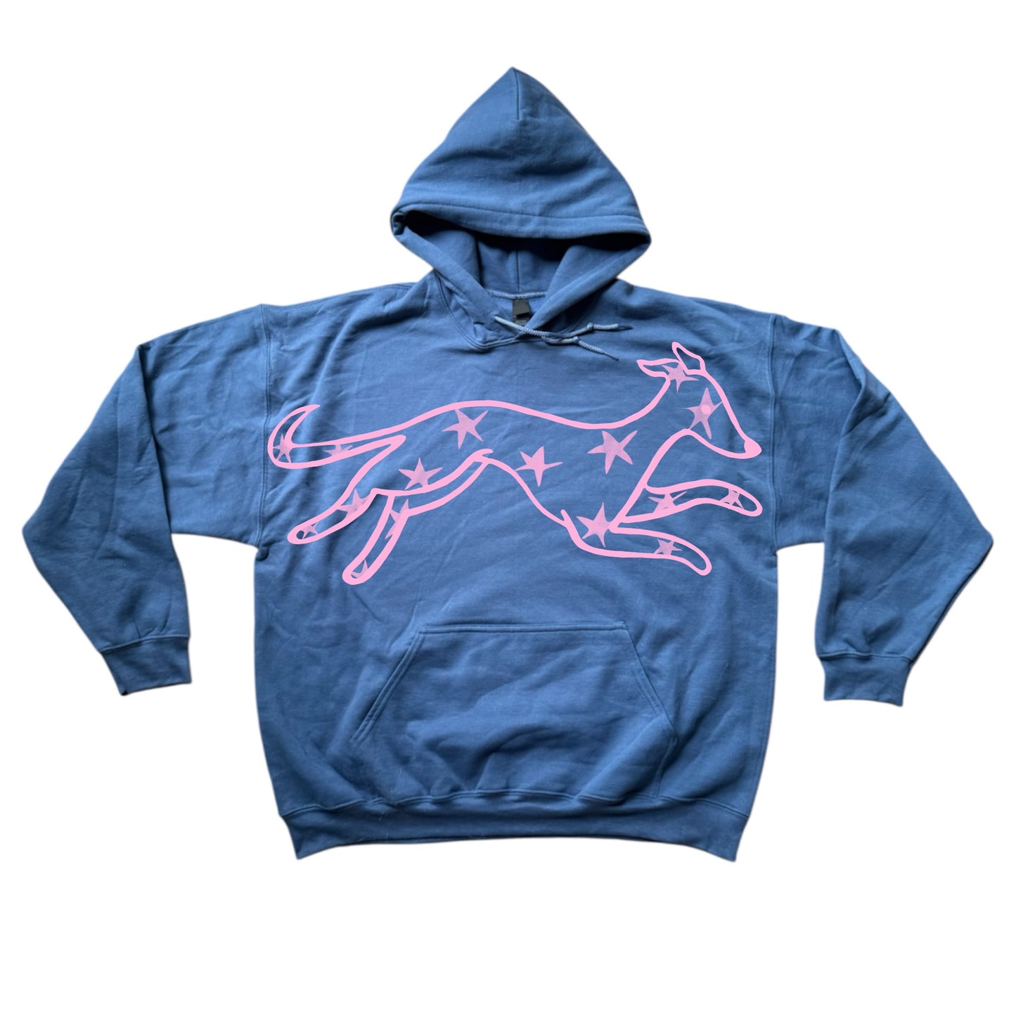 MEGA star dog indigo hoodie