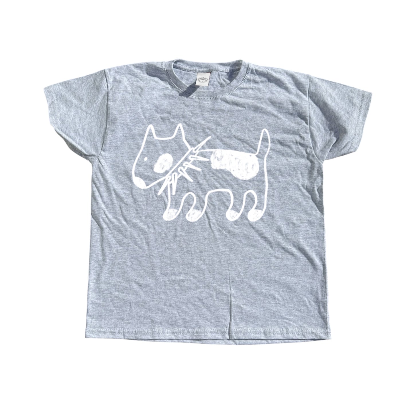 Spiky Collar dog grey tee