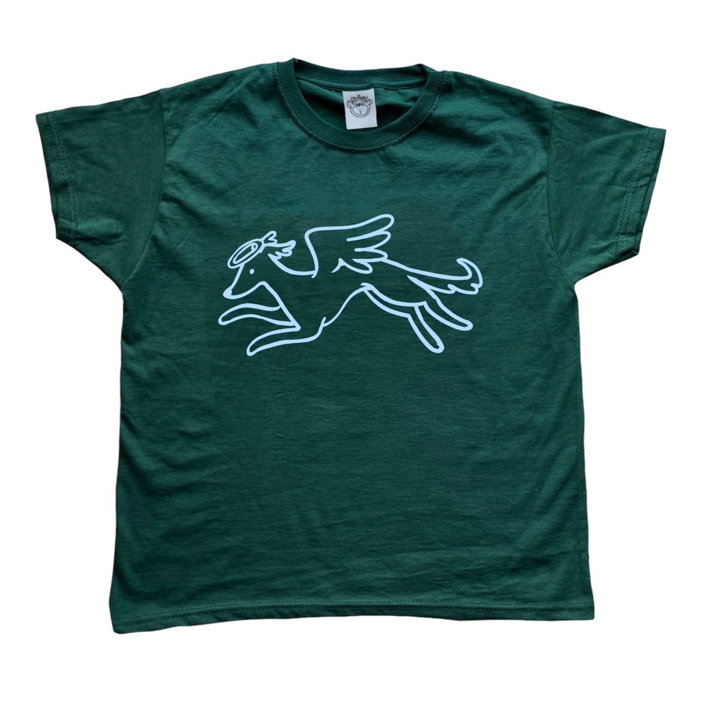 Heavenly hound forest green tee