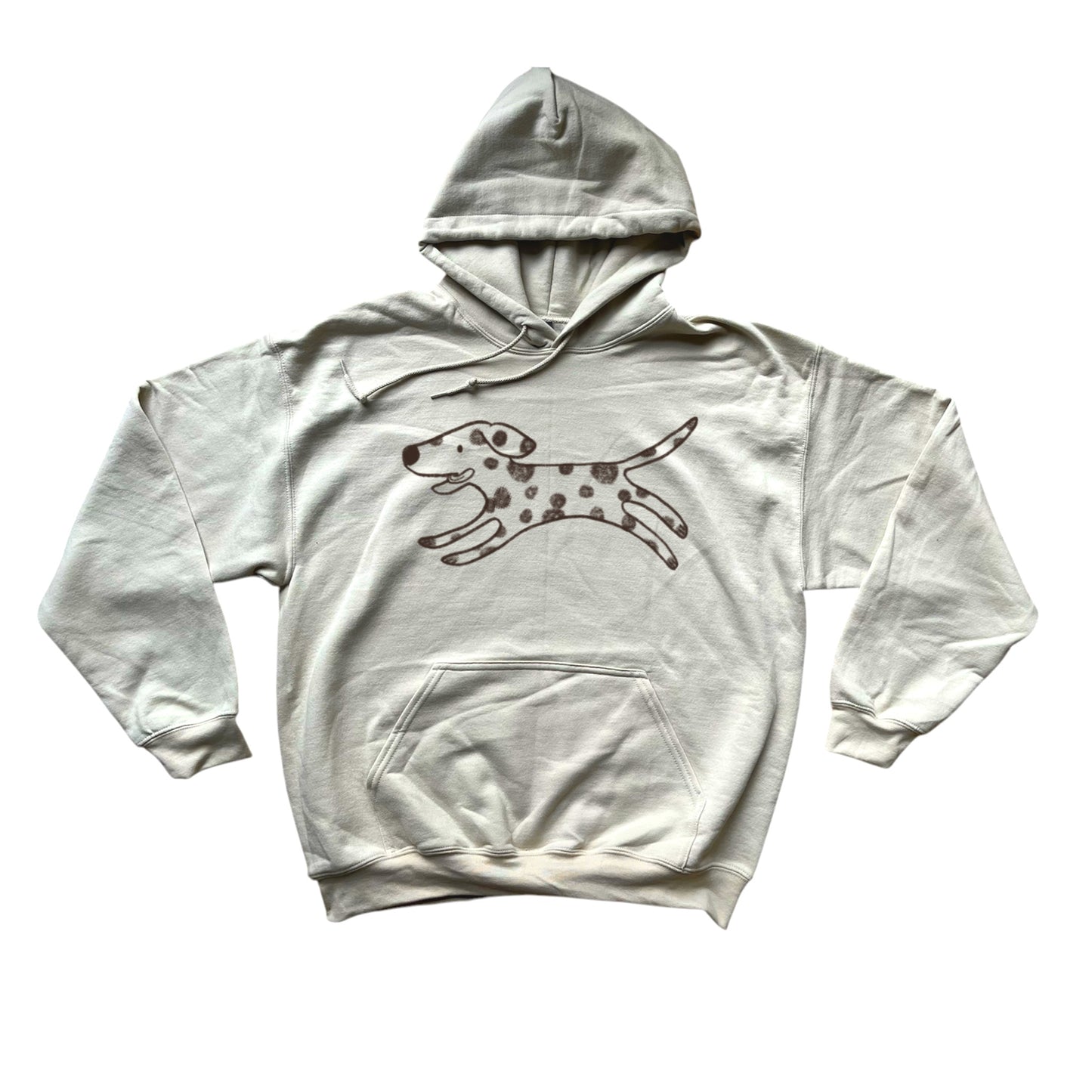 Polka dot Dalmatian beige hoodie