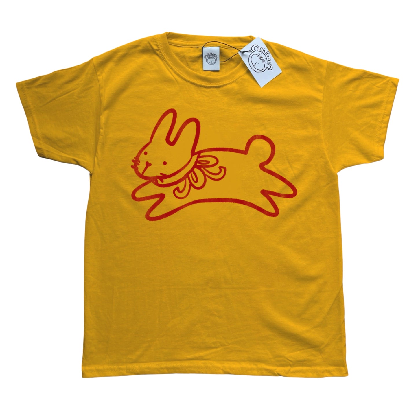Bow bunny yellow tee
