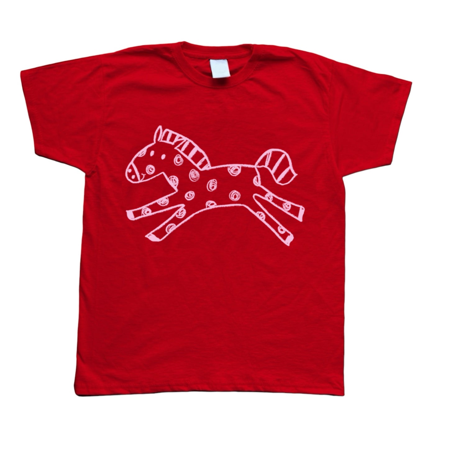 Polka dot horse red tee