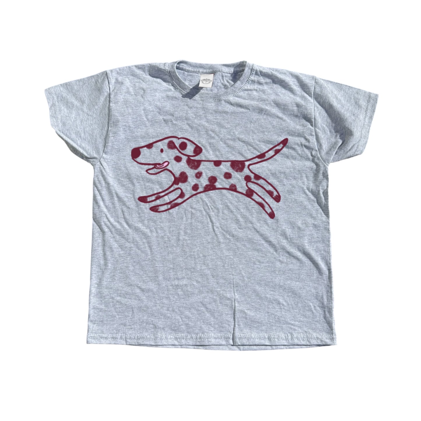 Polka dot Dalmatian grey tee