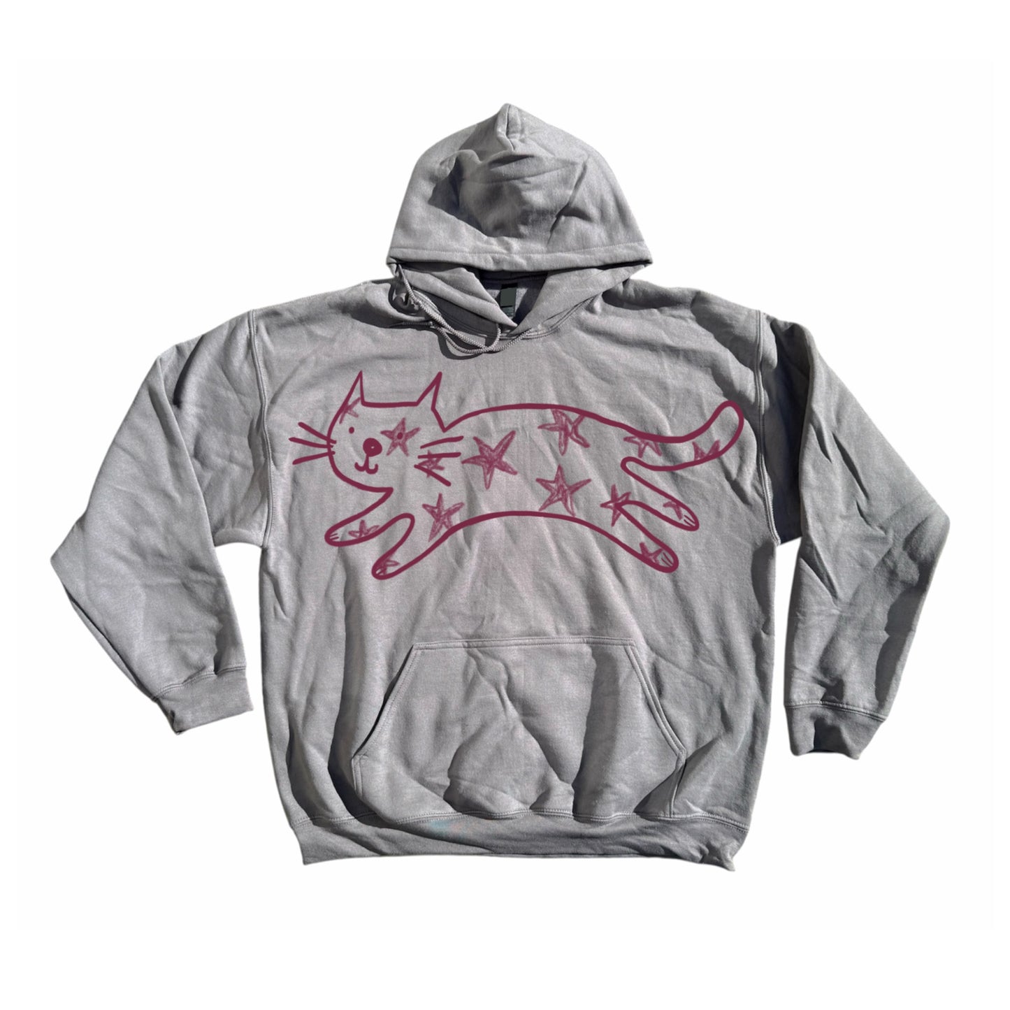 Mega Star Cat dark grey hoodie