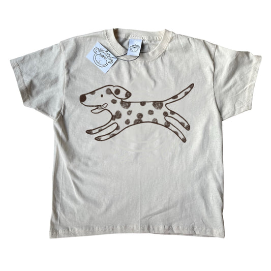 Polka dot dalmatian brown on beige Tee