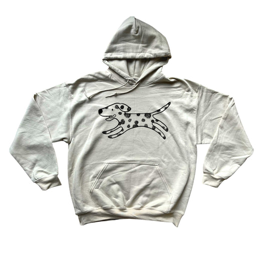 Polka dot Dalmatian beige hoodie