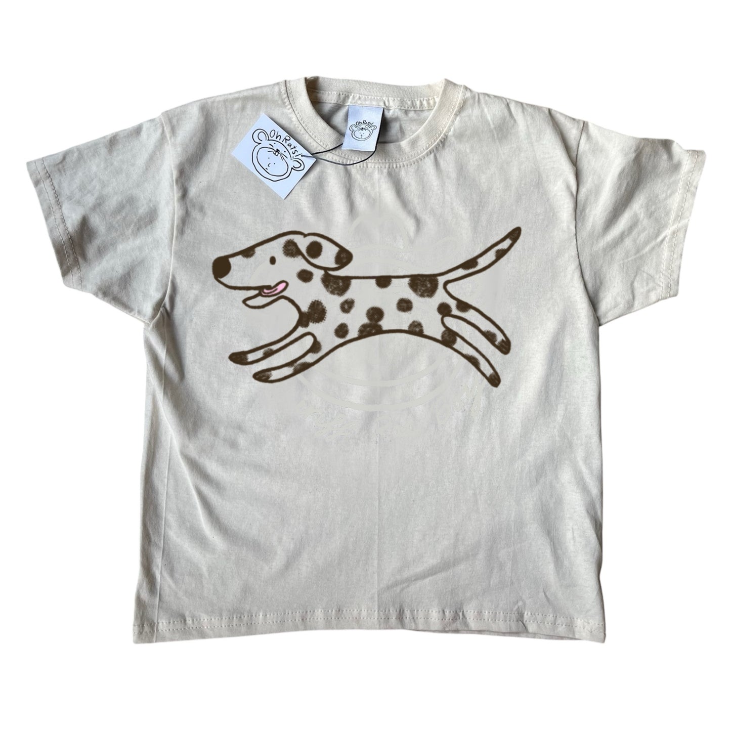 Polka dot beige Dalmatian tee