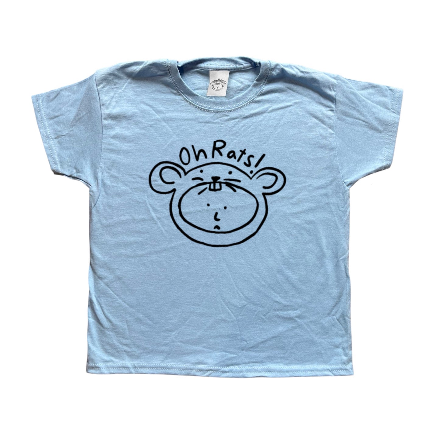 Oh Rats logo baby blue Tee