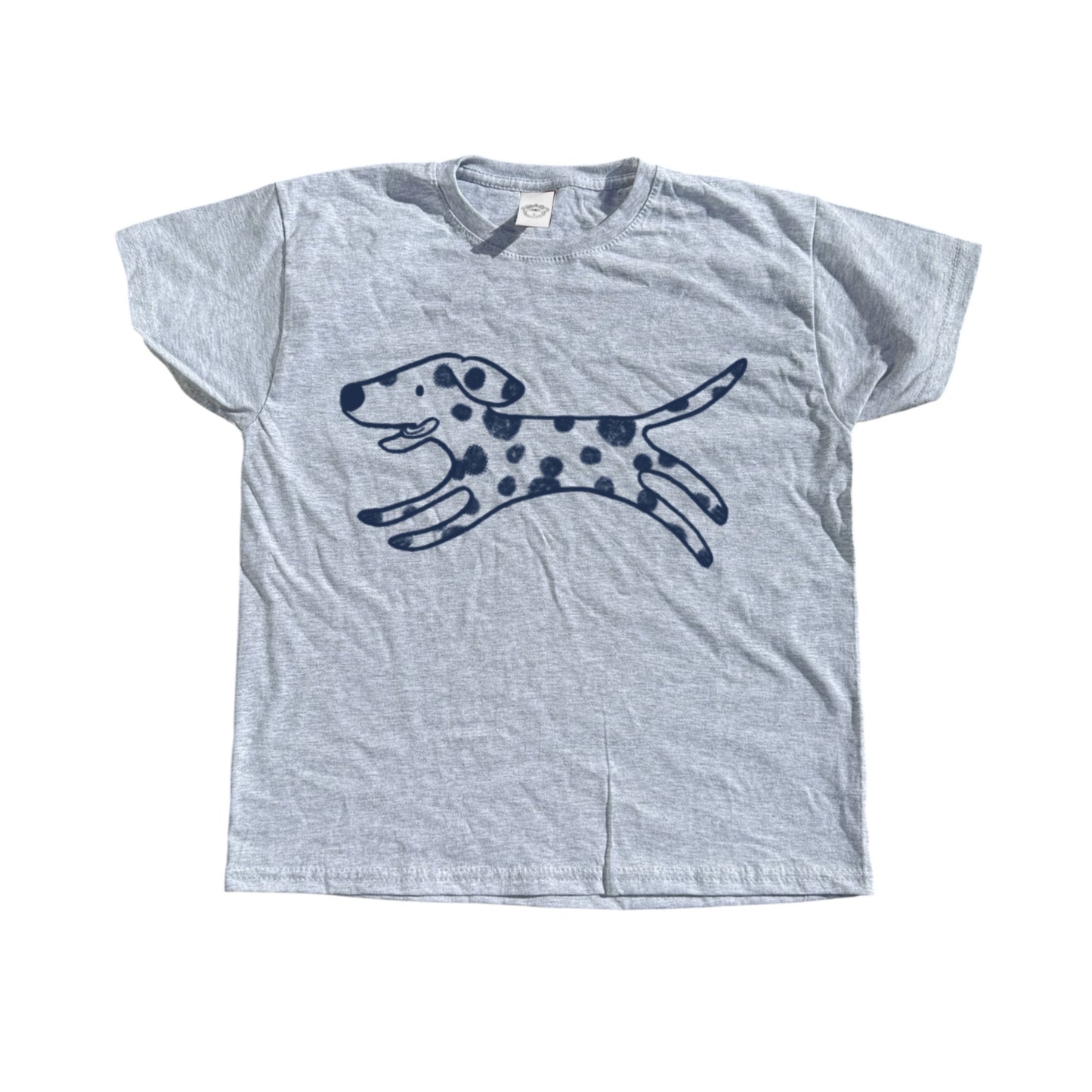 Polka dot Dalmatian grey tee