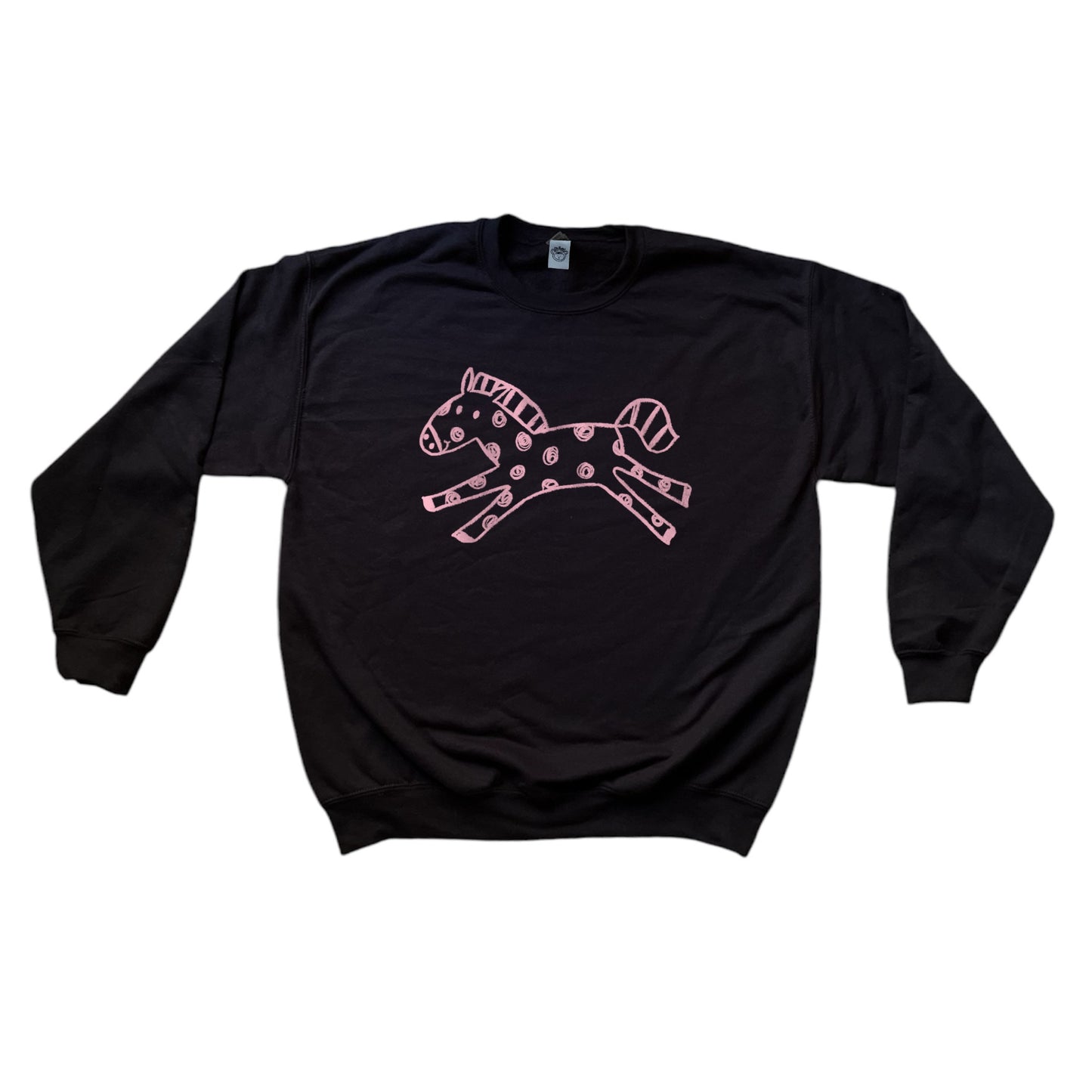 Polka dot horse black sweatshirt