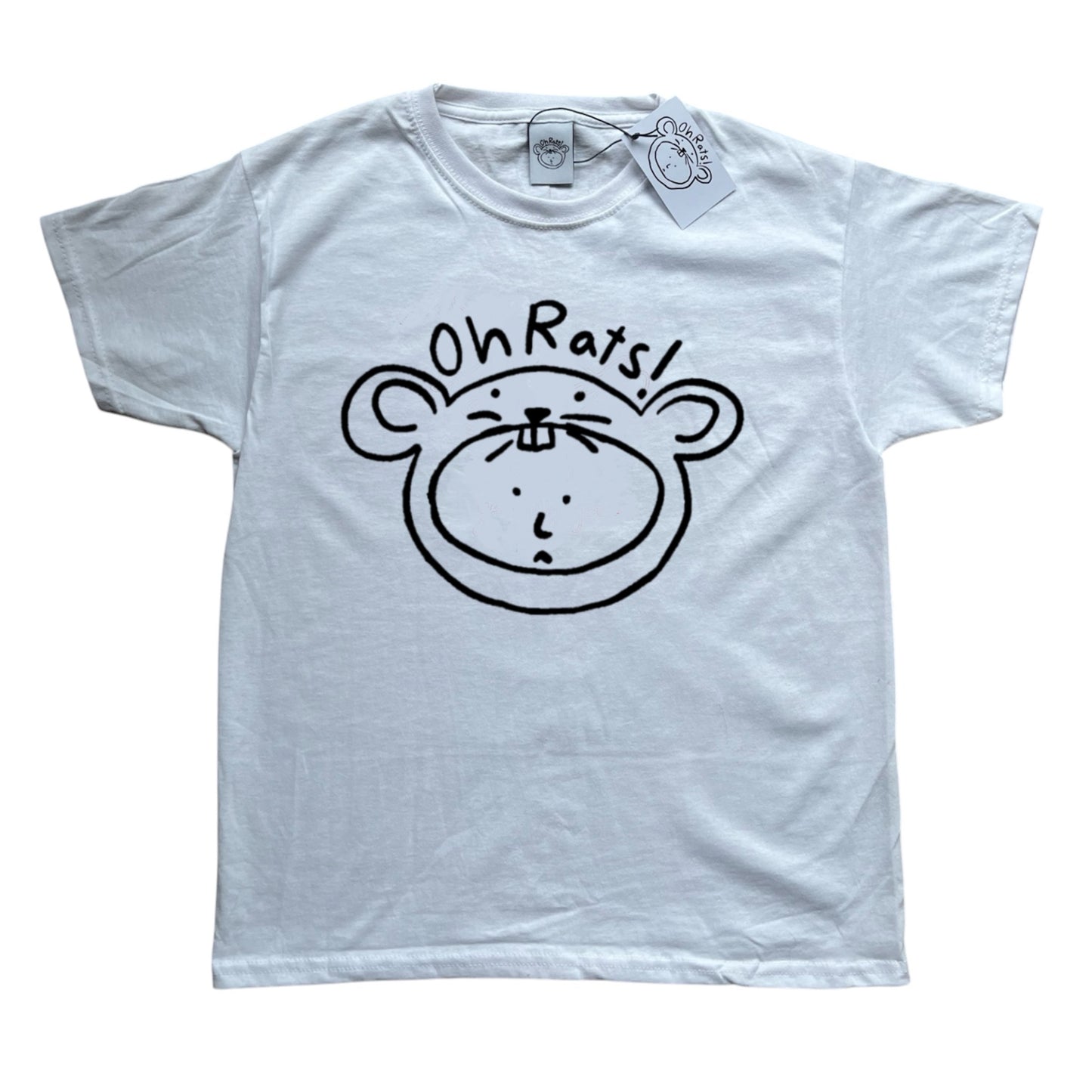 Oh Rats logo white Tee