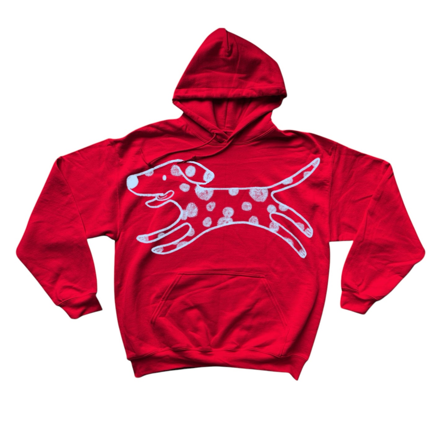 Polka dot MEGA Dalmatian red hoodie