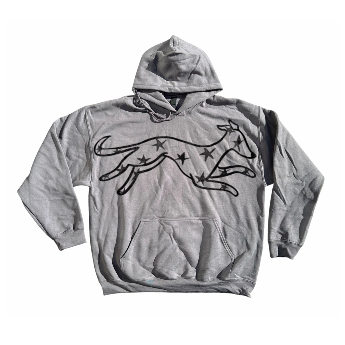 MEGA star dog dark grey hoodie