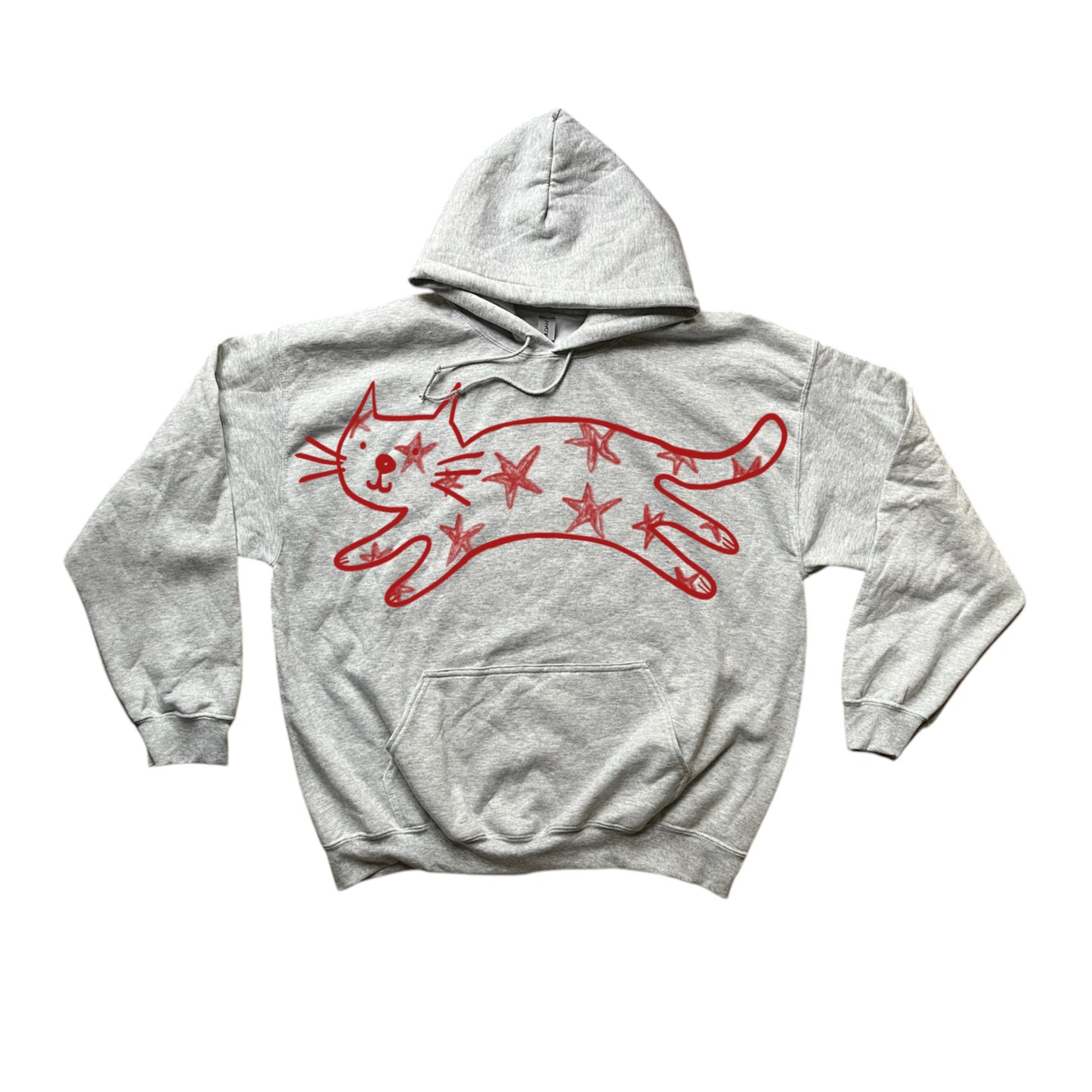 Mega Star Cat grey hoodie