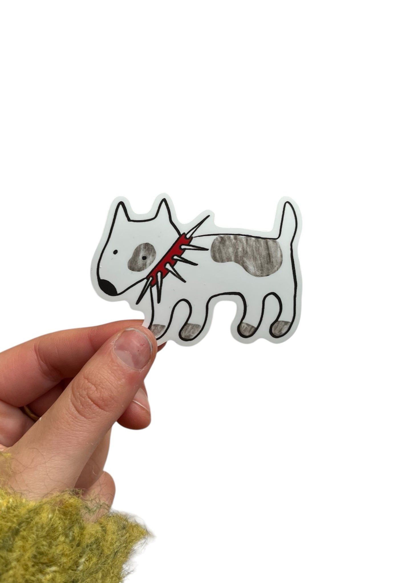 Spiky Collar Dog Sticker