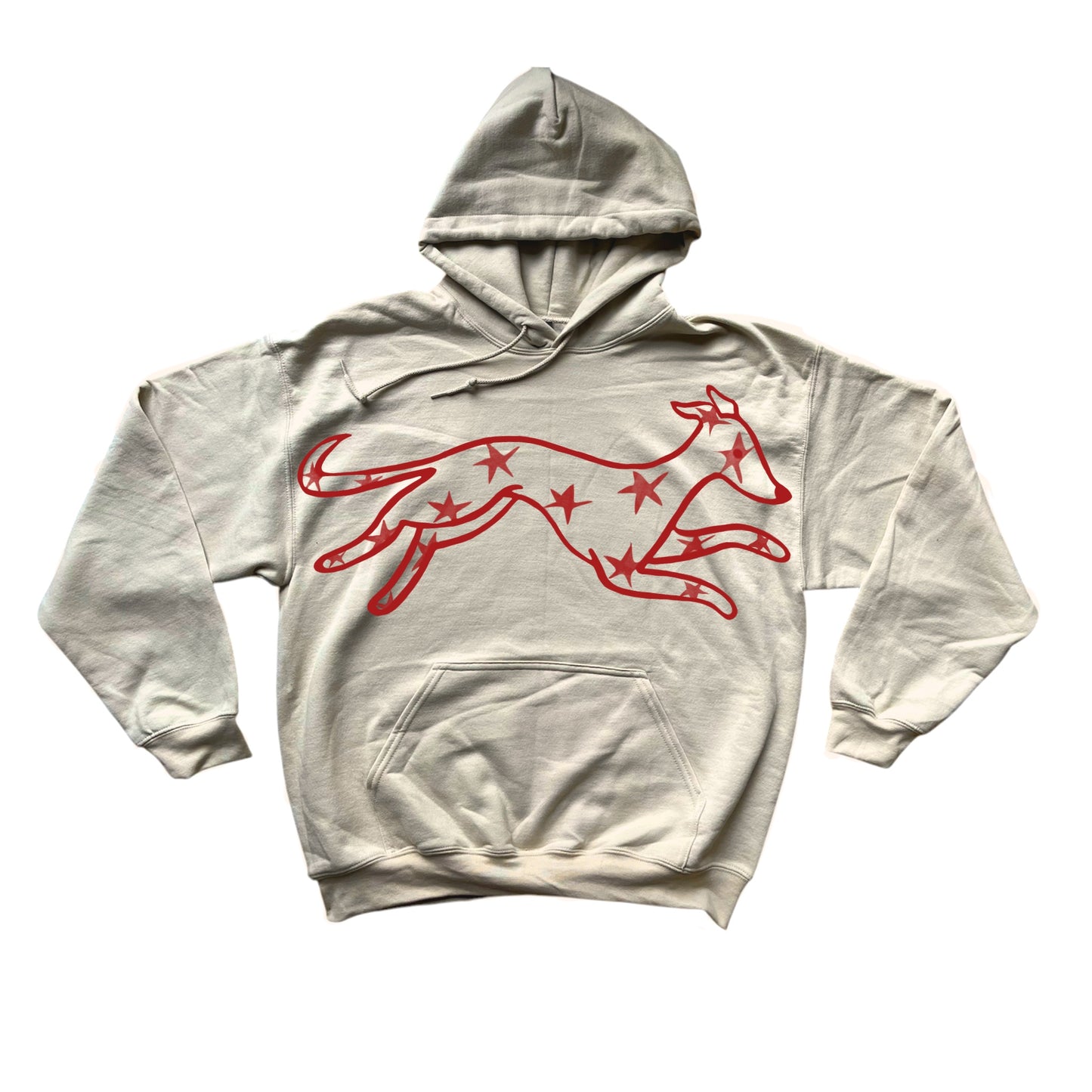 MEGA star dog beige hoodie