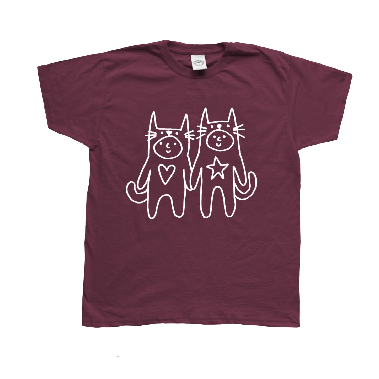 2 critters in love burgundy tee