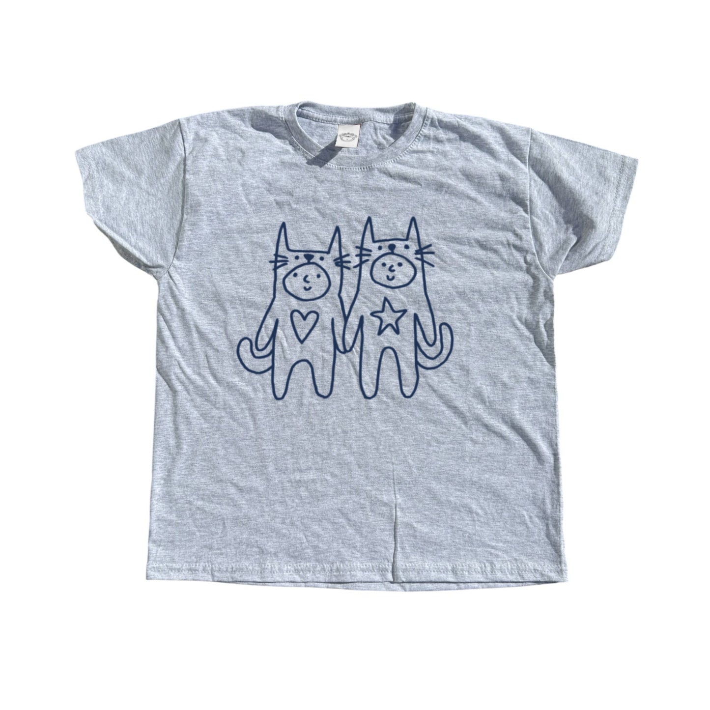 2 critters in love grey tee