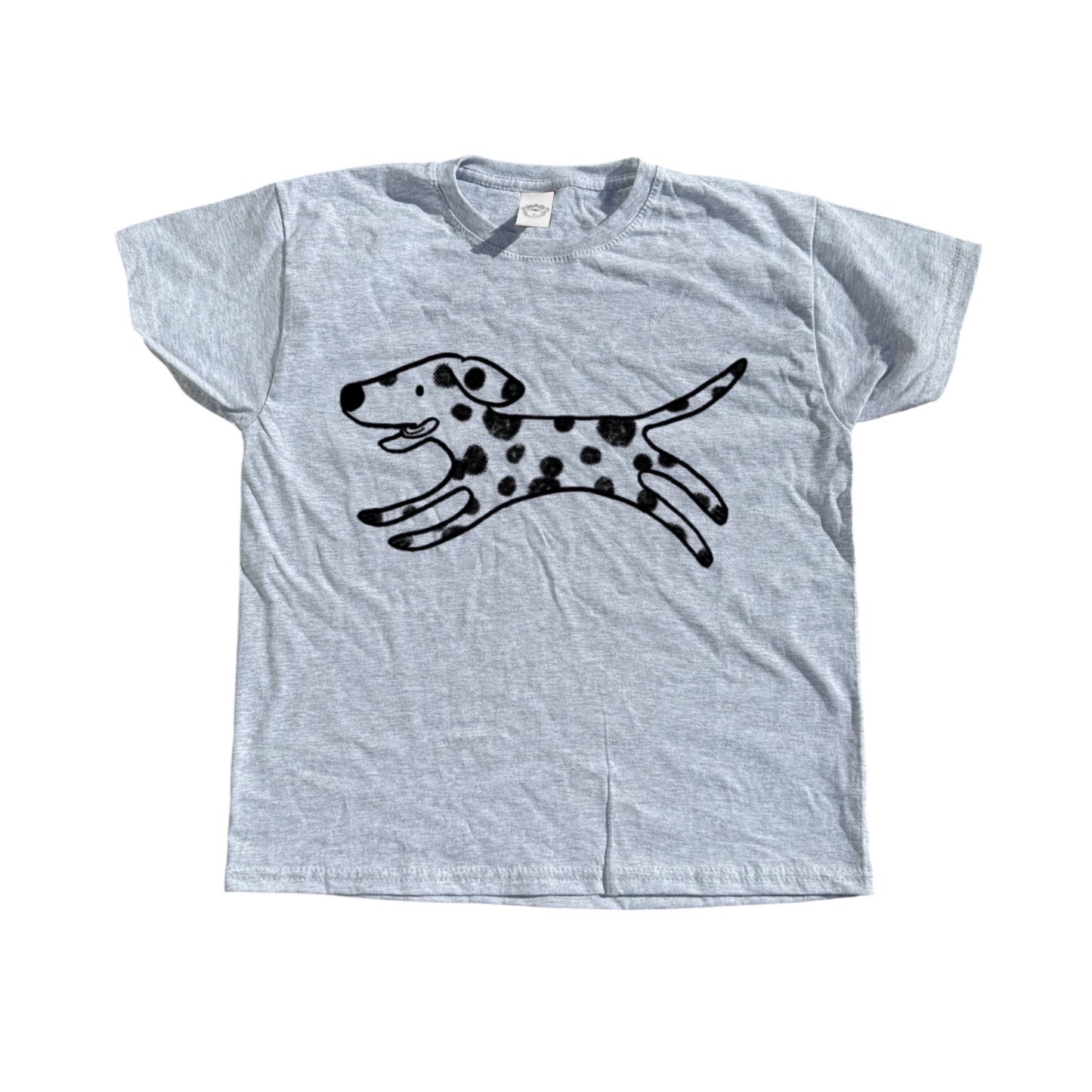 Polka dot Dalmatian grey tee