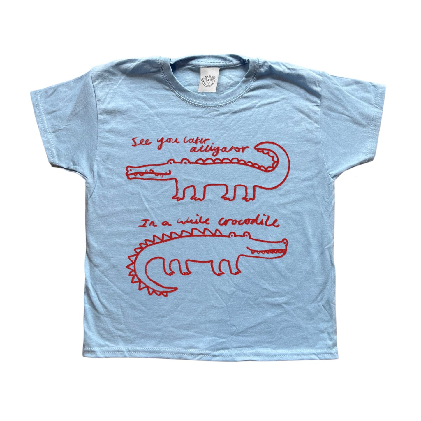 See you later alligator baby blue tee